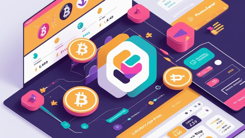 imagen de 420x480 px para pagina web de un token del estilo de pankakeswap